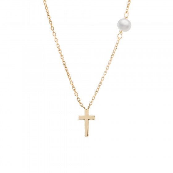 Gold Girls Cross Necklace