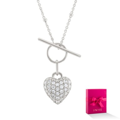 Mother's Day Heart & Travinca Silver Necklace Mother's Day Heart & Travinca Silver Necklace