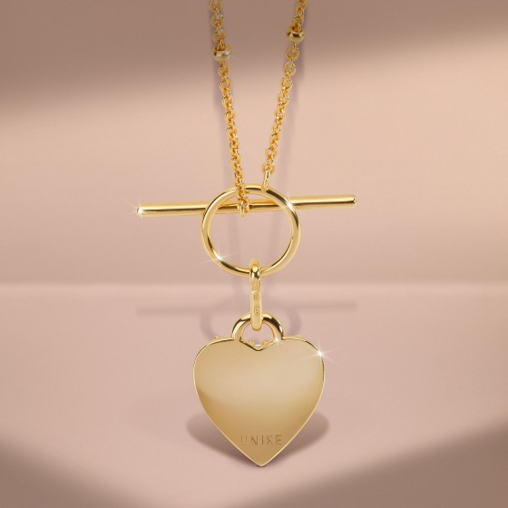 Mother's Day Heart & Travinca Golden Necklace