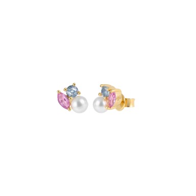 Fun Stones & Pearl Earrings