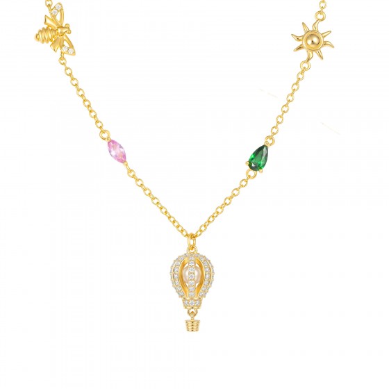 Fun Hot Air Balloon Necklace
