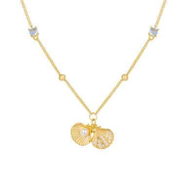 Fun Shell & Pearl Necklace