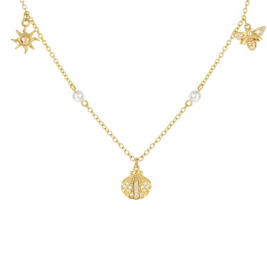Fun Shell & Sun Necklace