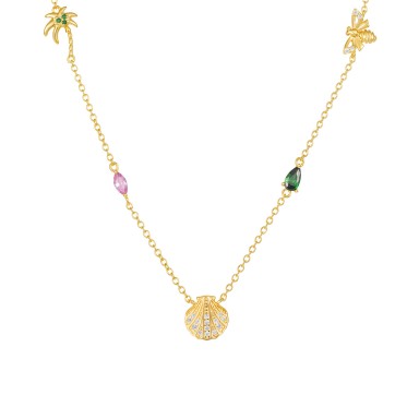 Fun Shell & Palm Tree Necklace