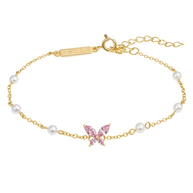 Fun Butterfly & Pearls Bracelet