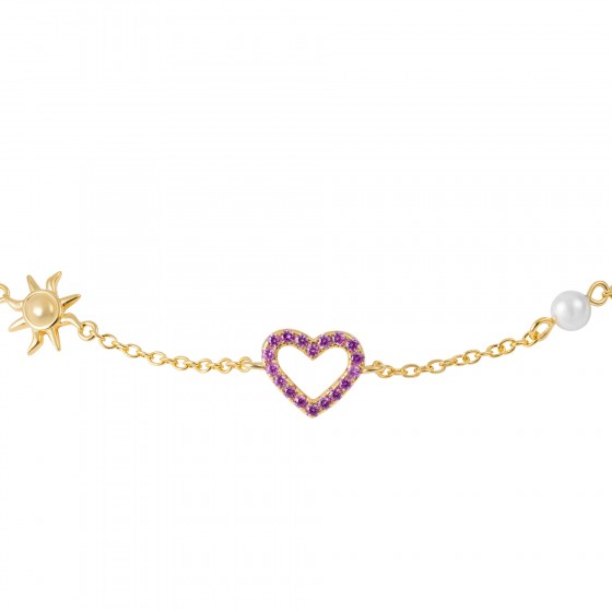 Pulsera Fun Coraz�n y Sol