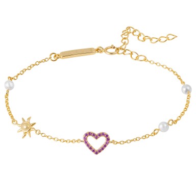 Fun Heart & Sun Bracelet