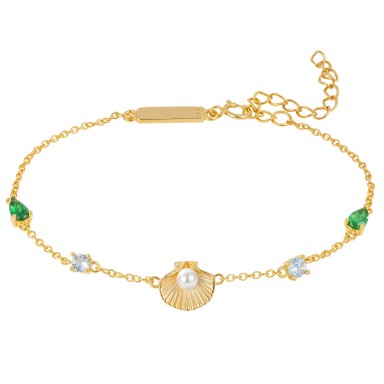 Fun Shell & Pearl Bracelet
