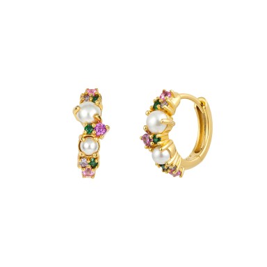 Argolas Fun Stones & Pearls