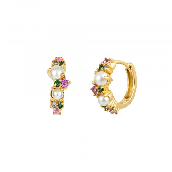 Argolas Fun Stones & Pearls