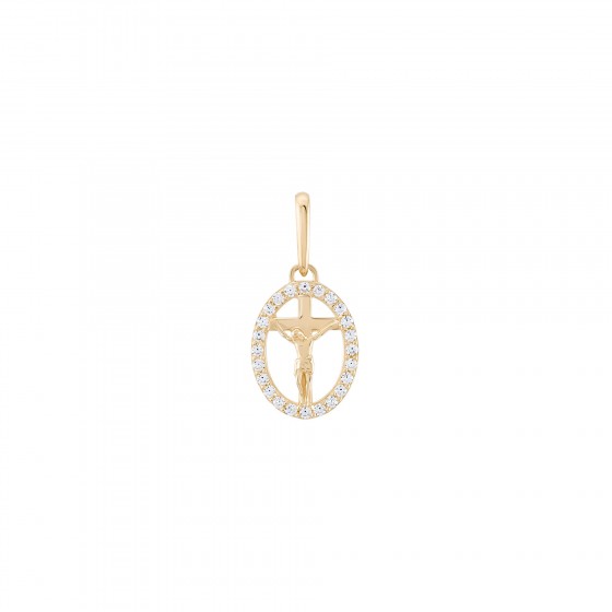 Gold Timeless Cross of Christ Pendant
