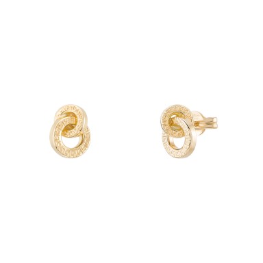 Gold Timeless Two Circles Earrings
