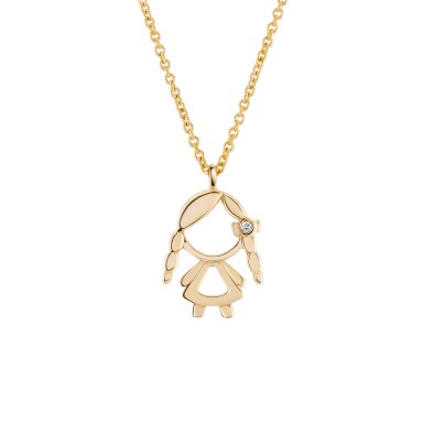 Gold Mum Girl Necklace Gold Mum Girl Necklace