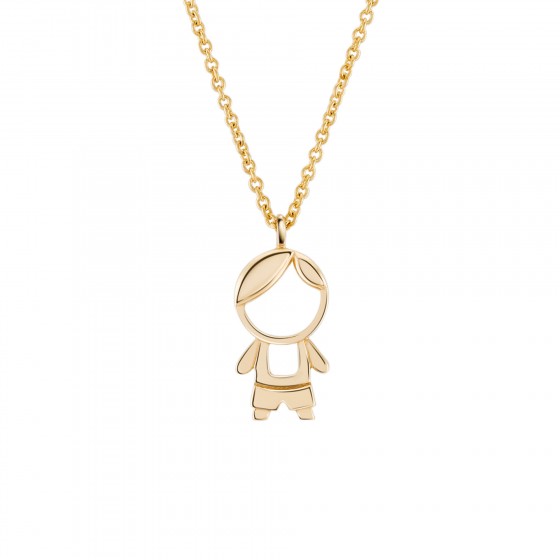 Gold Mum Boy Necklace