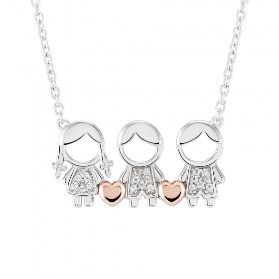Mum Girl & 2 Boys Necklace