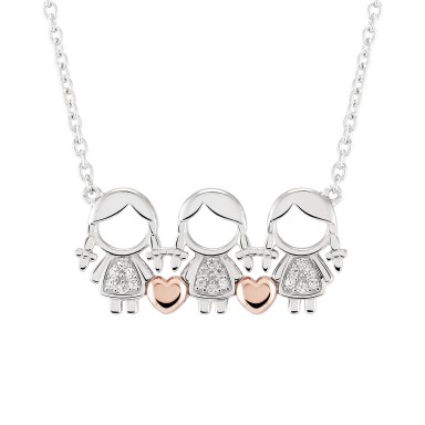 Mum 3 Girls Necklace Mum 3 Girls Necklace
