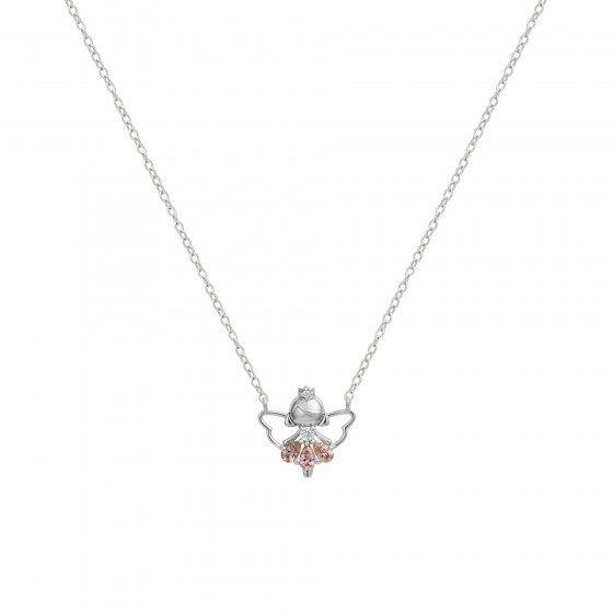 Girls Pink Fairy Necklace