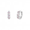 Girls Pink Flowers Hoops