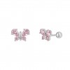 Girls Pink Butterflies Earrings
