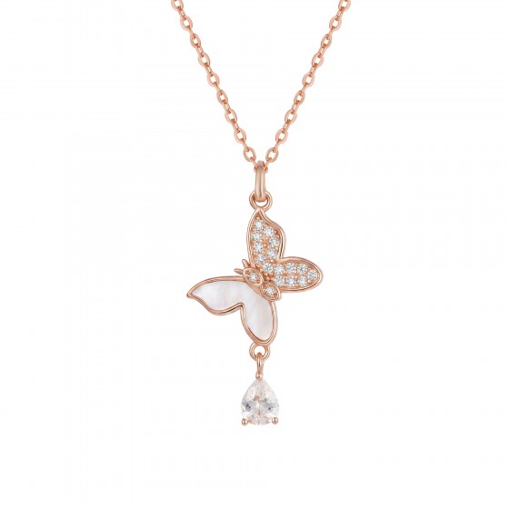 Love in Rose Butterfly Necklace