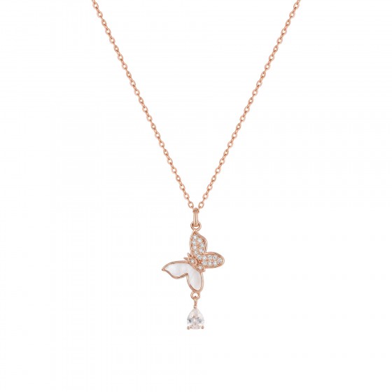 Love in Rose Butterfly Necklace