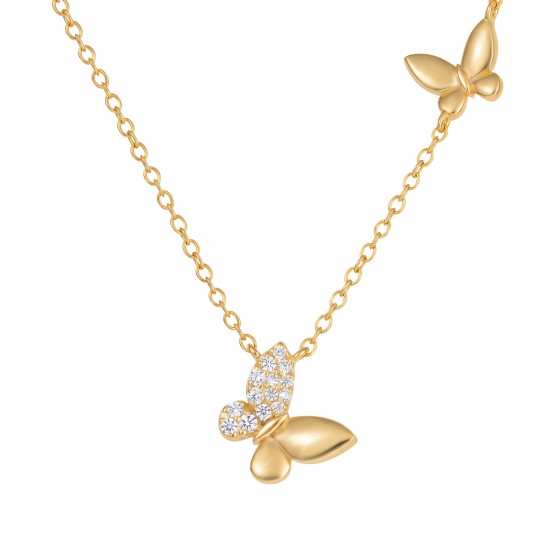 Matchy Two Butterflies Necklace