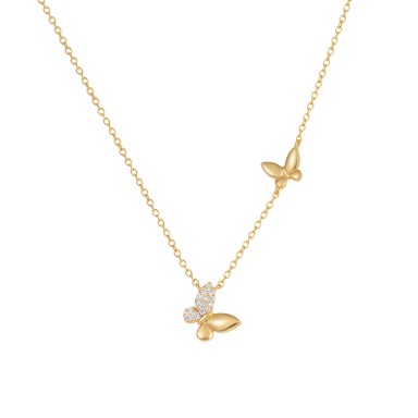 Matchy Two Butterflies Necklace