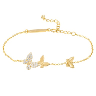Matchy Three Butterflies Bracelet