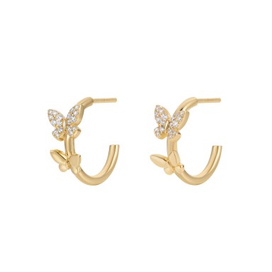 Matchy Two Butterflies Hoops