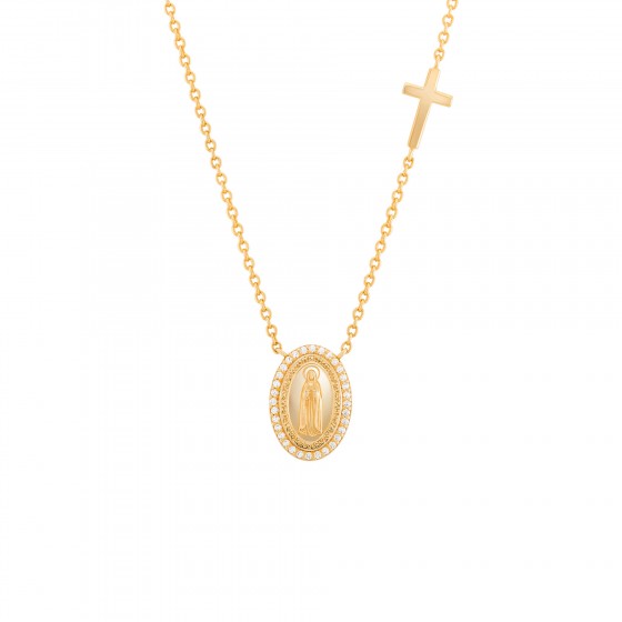 Collar Hope Medalla Nuestra Sra de F�tima & Cruz