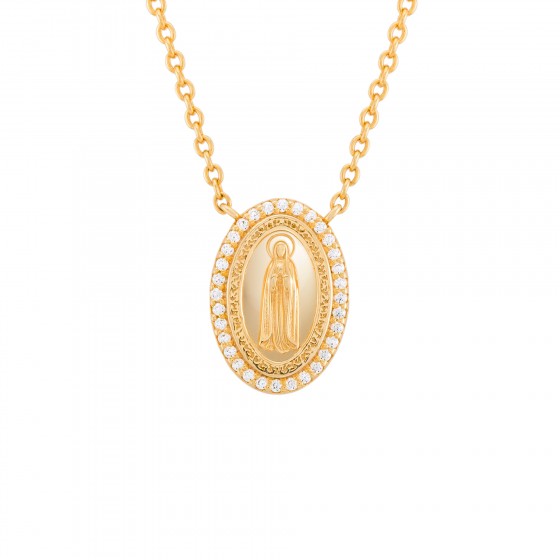 Collar Hope Medalla Nuestra Sra de F�tima & Cruz
