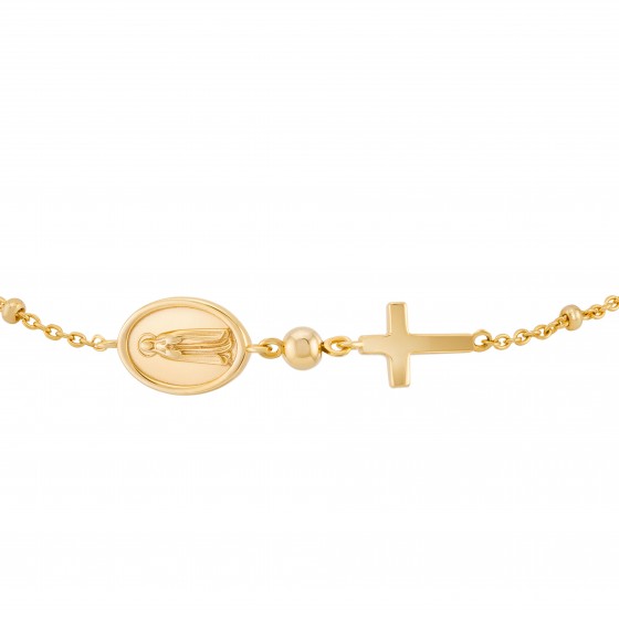 Pulsera Hope Medalla Nuestra Sra de F�tima & Cruz