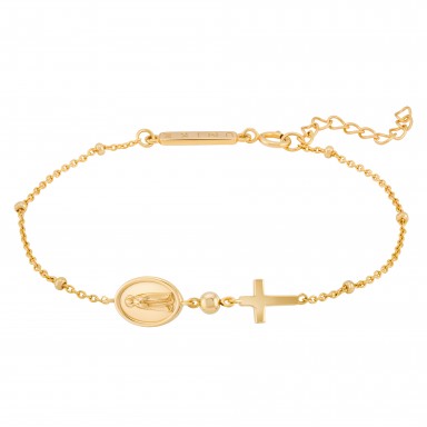 Hope Our Lady of Fátima Medal & Cross Bracelet Hope Our Lady of Fátima Medal & Cross Bracelet