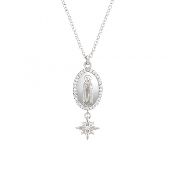 Hope Our Lady of F�tima Medal & Star Necklace