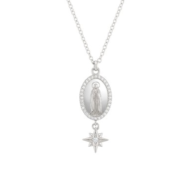 Hope Our Lady of Fátima Medal & Star Necklace Hope Our Lady of Fátima Medal & Star Necklace