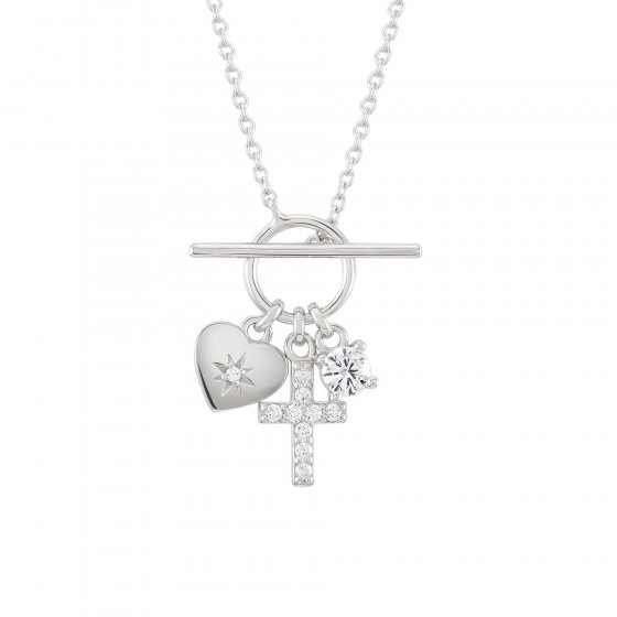 Hope Cross & Heart Necklace