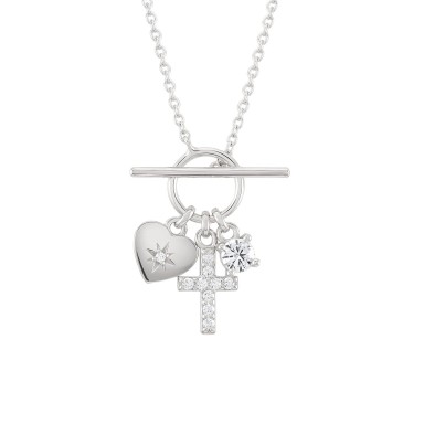 Hope Cross & Heart Necklace Hope Cross & Heart Necklace