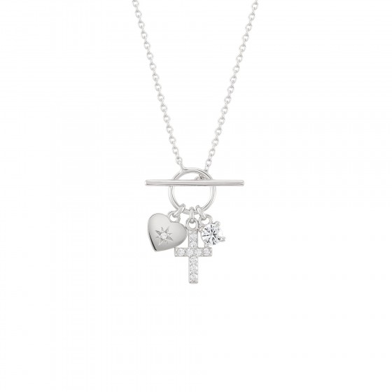 Hope Cross & Heart Necklace