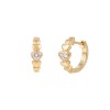 Classy Hearts CZ Hoops