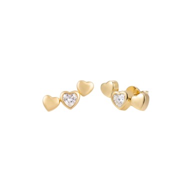 Classy Hearts CZ Earrings