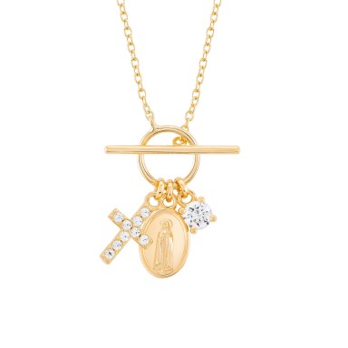 Hope Our Lady of Fátima Medal & Cross Necklace Hope Our Lady of Fátima Medal & Cross Necklace
