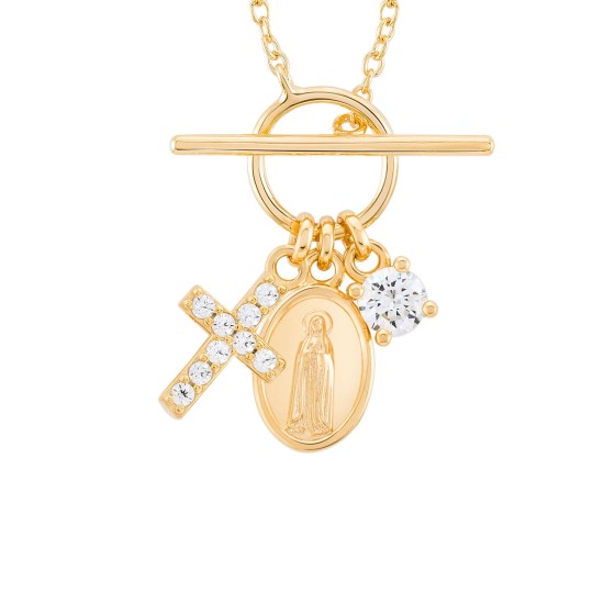 Hope Our Lady of F�tima Medal & Cross Necklace