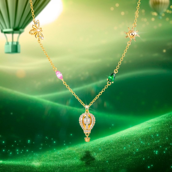 Fun Hot Air Balloon Necklace