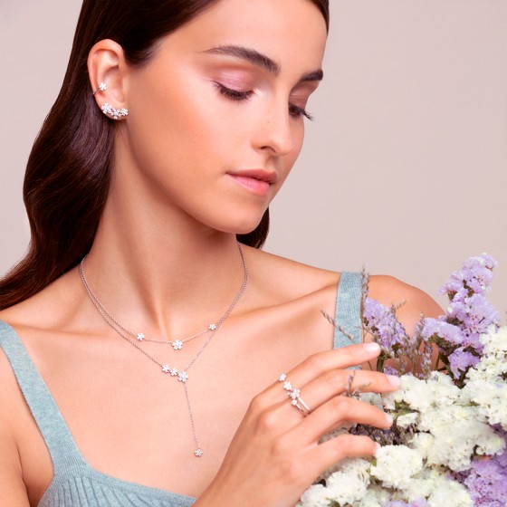 Matchy Flower Long Necklace