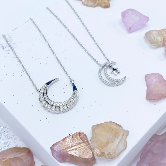Matchy Moon & Tiny Star Necklace