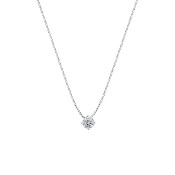 Colar Classy Square Solitaire