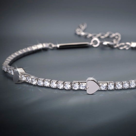 Tennis Hearts Bracelet