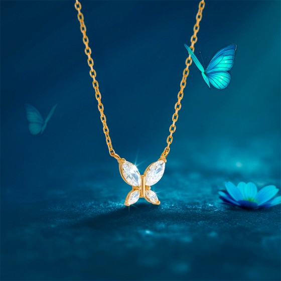 Gold Butterfly Necklace