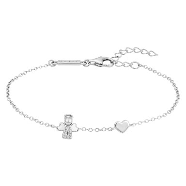 Girls Angel & Heart Bracelet