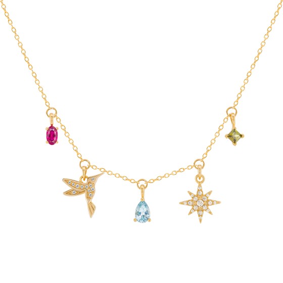 Colar Fun Colibri  & Estrela